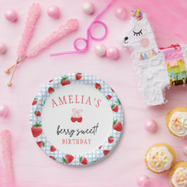 Plato De Papel Berry Sweet First Birthday