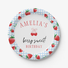 Plato De Papel Berry Sweet First Birthday