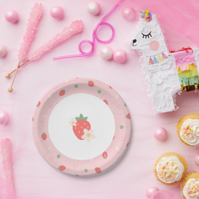 Plato De Papel ¡Berry Sweet! Fresa (Fiesta)