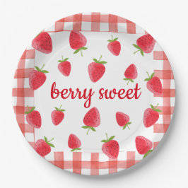 Plato De Papel Berry Sweet Strawberry Fiesta Napkin