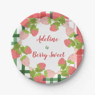 Plato De Papel Berry Sweet Strawberry Wreath