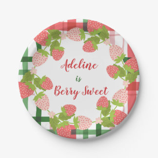 Plato De Papel Berry Sweet Strawberry Wreath