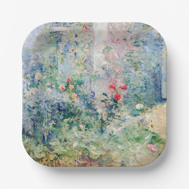 Plato De Papel Berthe Morisot - El jardín de Bougival (Anverso)