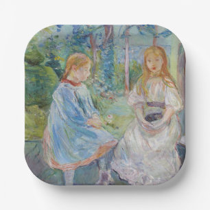 Plato De Papel Berthe Morisot - Jóvenes Chicas en la ventana