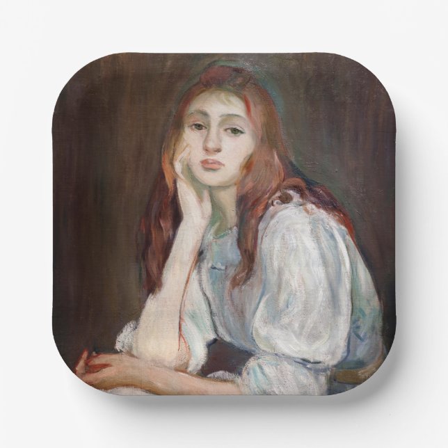 Plato De Papel Berthe Morisot - Julie Daydreaming (Anverso)