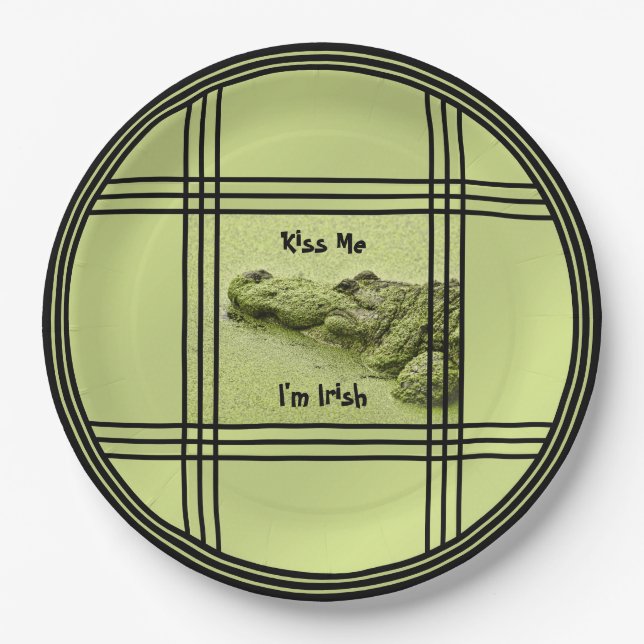 Plato De Papel Bésame soy irlandés - Fotografía de la naturaleza  (Anverso)