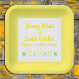 Plato De Papel Besos de conejo y pascua con Baby Shower