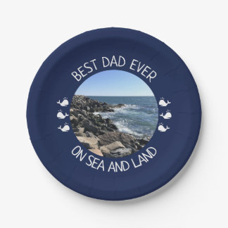 Plato De Papel Best Dad Ever Blue Ocean Photo