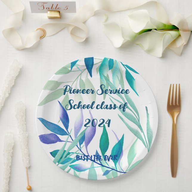 Plato De Papel Best Life Ever - Pioneer School  (Boda)