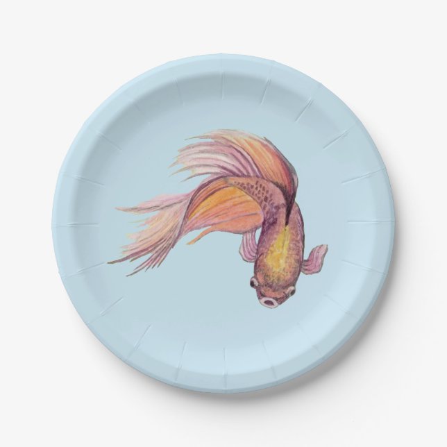Plato De Papel Betta Fish (Anverso)