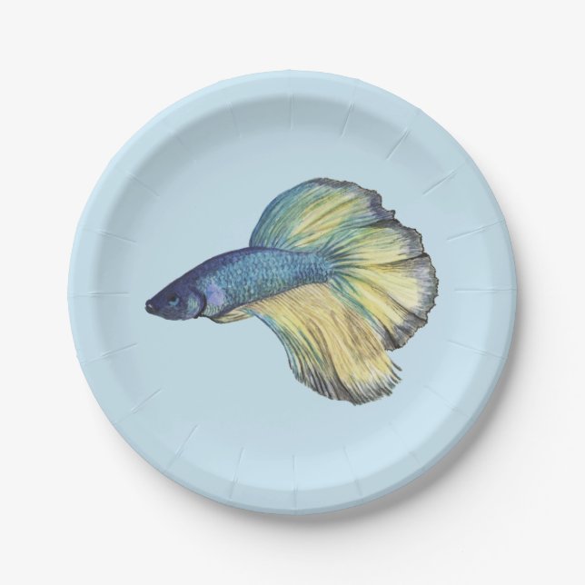 Plato De Papel Betta Fish (Anverso)