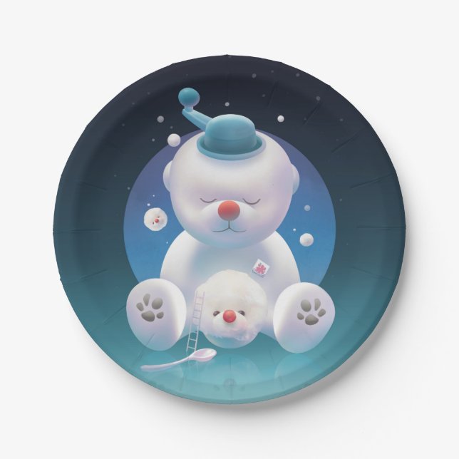 Plato De Papel Bichon Ice Shaver Dreamland (Anverso)