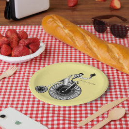 Plato De Papel Bicicleta vintage Penny Farthing