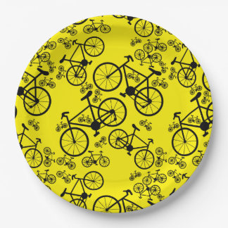 Plato De Papel Bicicletas grandes y pequeñas