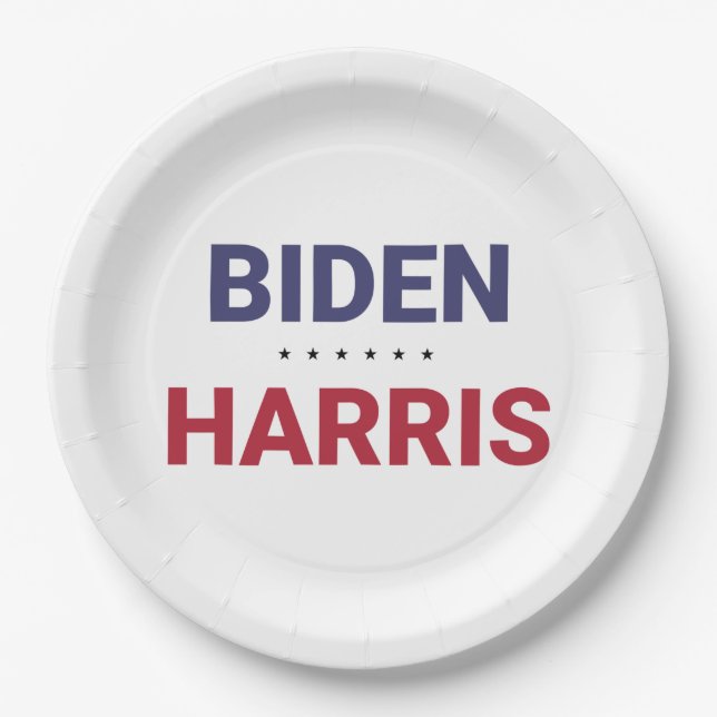 Plato De Papel Biden-Harris (Elecciones de Estados Unidos 2020) (Anverso)