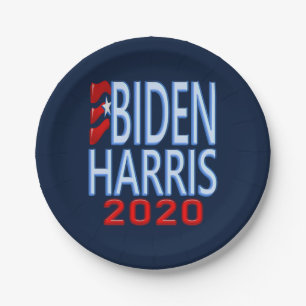Plato De Papel Biden Harris, Fiesta de Elecciones 2020