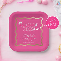 Bienvenida a la fiesta de graduación Wave Hot Pink