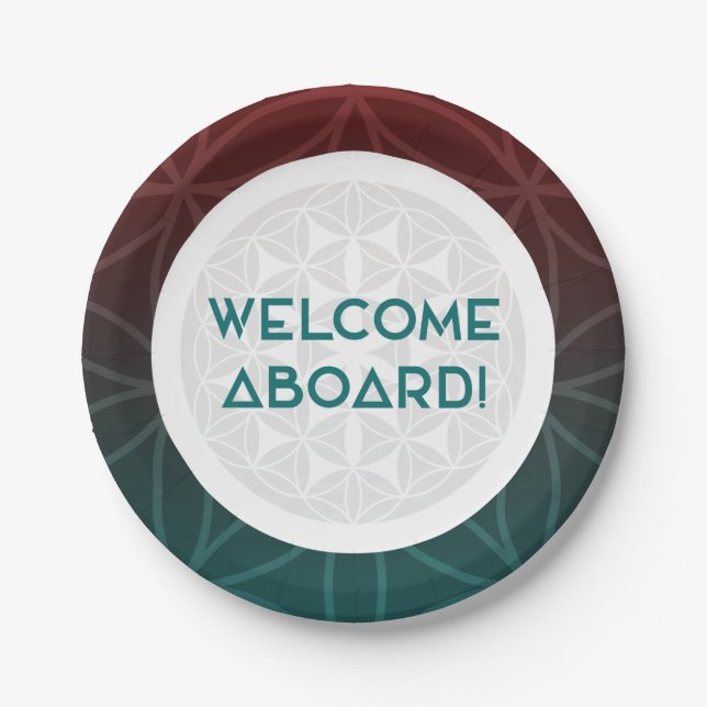 Plato De Papel bienvenida a la geometría sagrada del equipo (Anverso)