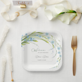 Plato De Papel Bienvenida de Olvidar No Boda
