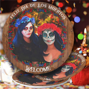 Plato De Papel Bienvenida Día de los Muertos Catrinas 1718