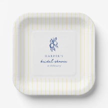 Bienvenida Simple Azul y Amarillo Limones Despedid