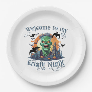 Plato De Papel Bienvenidos A Frankenstein A Mi Noche Fright