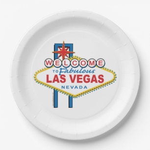 Plato De Papel Bienvenidos Al Rótulo Las Vegas