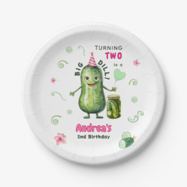 Plato De Papel Big Dill Pickle Girl Birthday Any Age