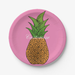 Plato De Papel Big Pineapple Thunder_Cove