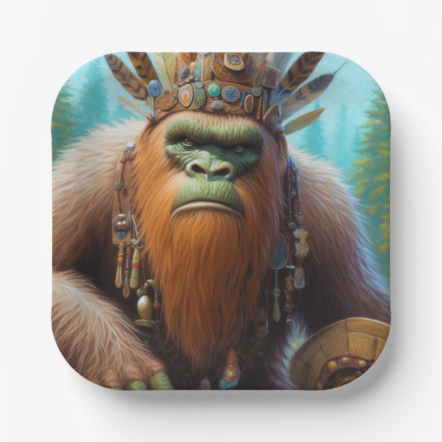 Plato De Papel Bigfoot Eco Warrior (Anverso)