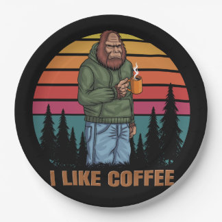 Plato De Papel bigfoot relajante bebida café retro