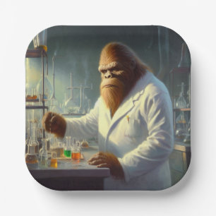 Plato De Papel Bigfoot Scientist