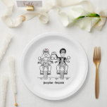 Plato De Papel Biker Motorcycle Wedding<br><div class="desc">These wonderful paper plates would be perfect for a couple having a biker motorcycle themed wedding.
Wording can be edited if you would prefer different wording and also the font style can be changed too from the many different fonts available on Zazzle.</div>
