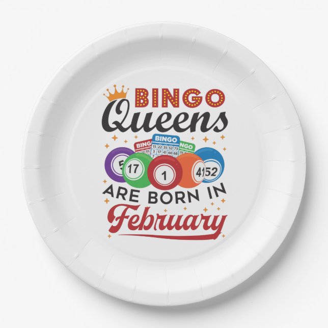 Plato De Papel Bingo Queens nace en febrero (Anverso)