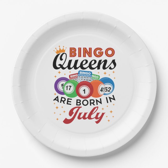 Plato De Papel Bingo Queens nace en julio (Anverso)