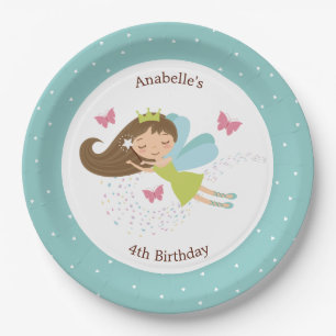 Plato De Papel Birthday de princesa Girl's de hadas dulce