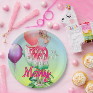Plato De Papel Birthday Girl 
