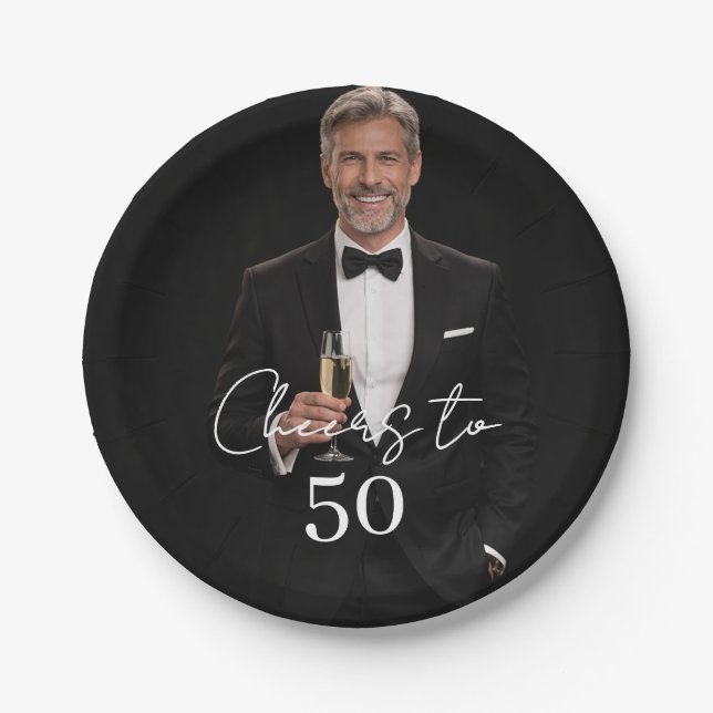 Plato De Papel Birthday party photo cheers (Anverso)