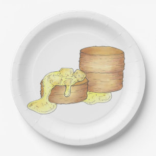 Plato De Papel Biscuits y alimentos para el desayuno Sur de Gravy