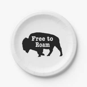Plato De Papel Bison Free To Roam