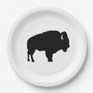 Plato De Papel Bisonte americano