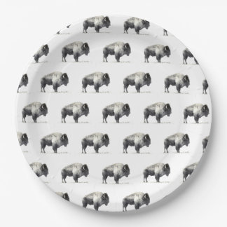 Plato De Papel Bisonte americano