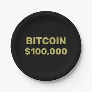 Plato De Papel Bitcoin 100000 Celebración