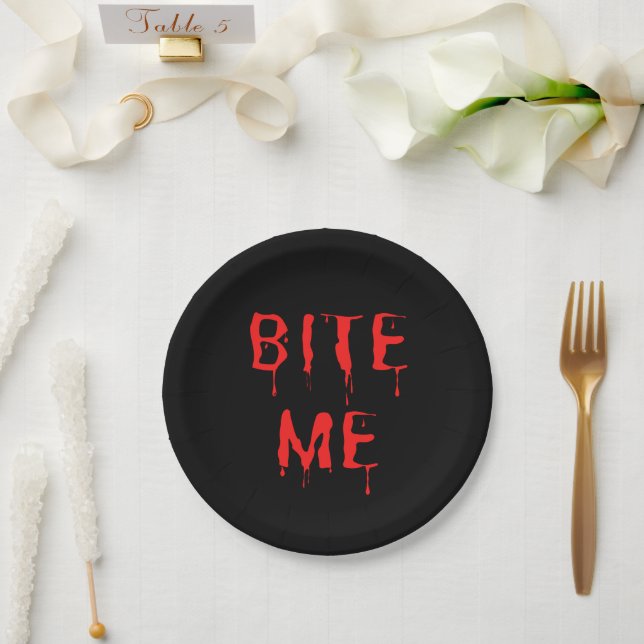 Plato De Papel Bite Me (Boda)