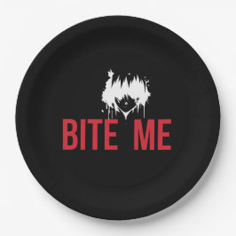 Plato De Papel Bite Me: Un giro fantasmal y juguetón"
