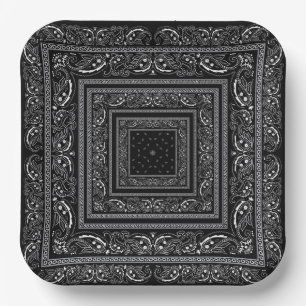 Plato De Papel Black Bandanarama