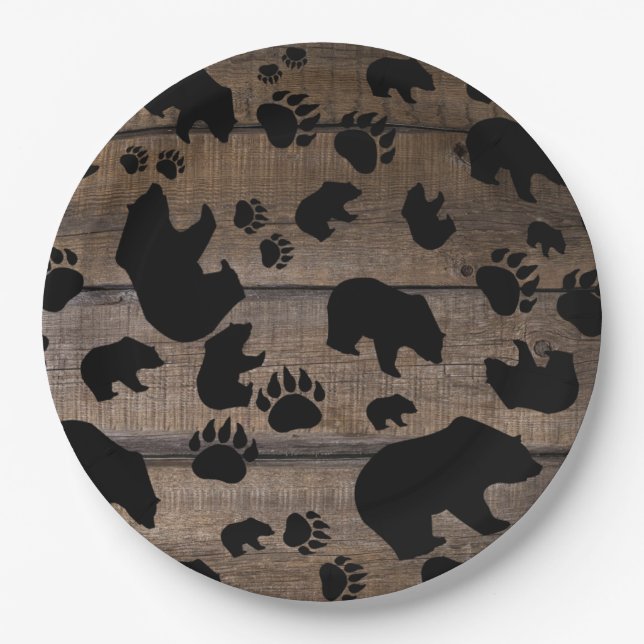 Plato De Papel Black Bear Black Bear Papers (Anverso)