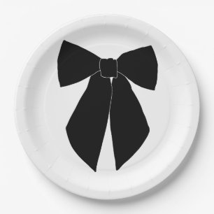 Plato De Papel Black Bow