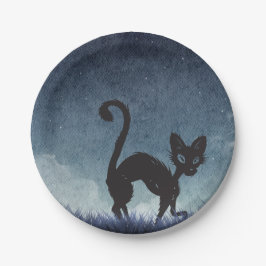Plato De Papel Black Cat VibesPaper Plate
