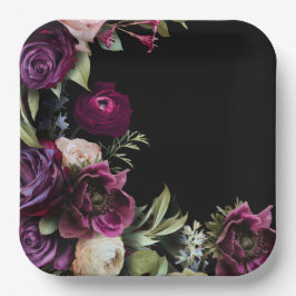 Plato De Papel Black Dark Moody Elegant Wedding